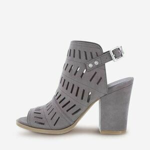 Christian Siriano Gray Suede Women's Winter Block Heels